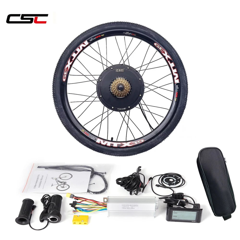 الاتحاد الأوروبي الأسهم لا ضريبة CSC MTX حافة EBike تحويل عدة العجلات الخلفية 26 '27.5 '29' فرش غير العتاد محور المحرك 48 فولت 1000 واط 1500 واط Ebike #1