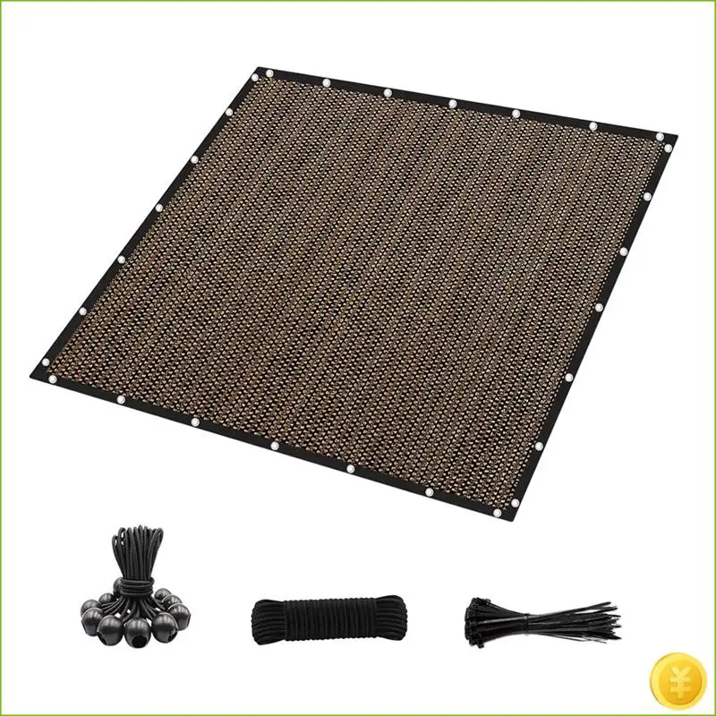 NEW-90% Sun Shade Cloth With Grommets 10In X 14In Pergola Replacement Shade Cover Canopy Privacy Screen For Outdoor Patio