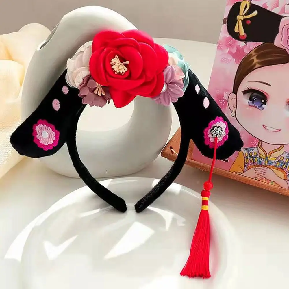 

Tassel Bow Chinese Antique Headdress Flower Hanfu Hair Hoop Chinese Style Headwear Antique Headband Ancient Style Headwear