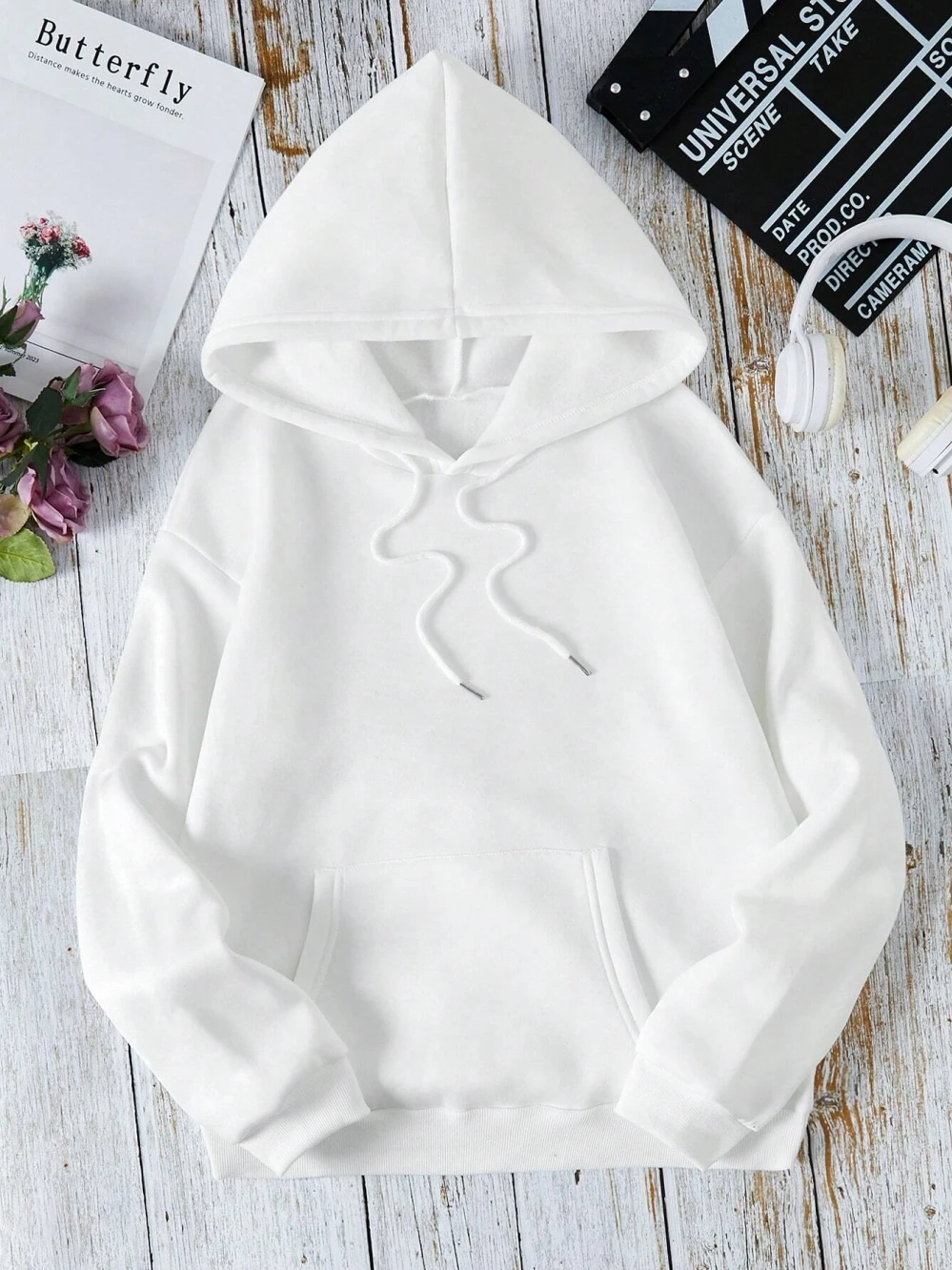 Butterflies And Flowers Simple Style Men Hoodies Fashion Crewneck Sweatshirt Casual Oversize Hoody Autumn Fleece Sportswears