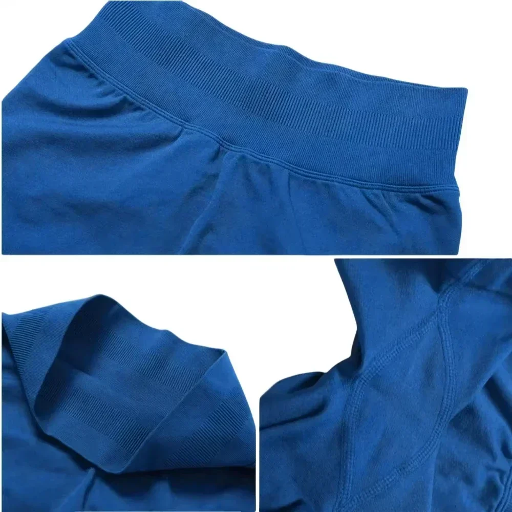 2피스 여성 요가 세트 심리스 임팩트 롱라인 스트랩 탱크탑 스크런치 스포츠 반바지 짐웨어 여성 여름 운동복