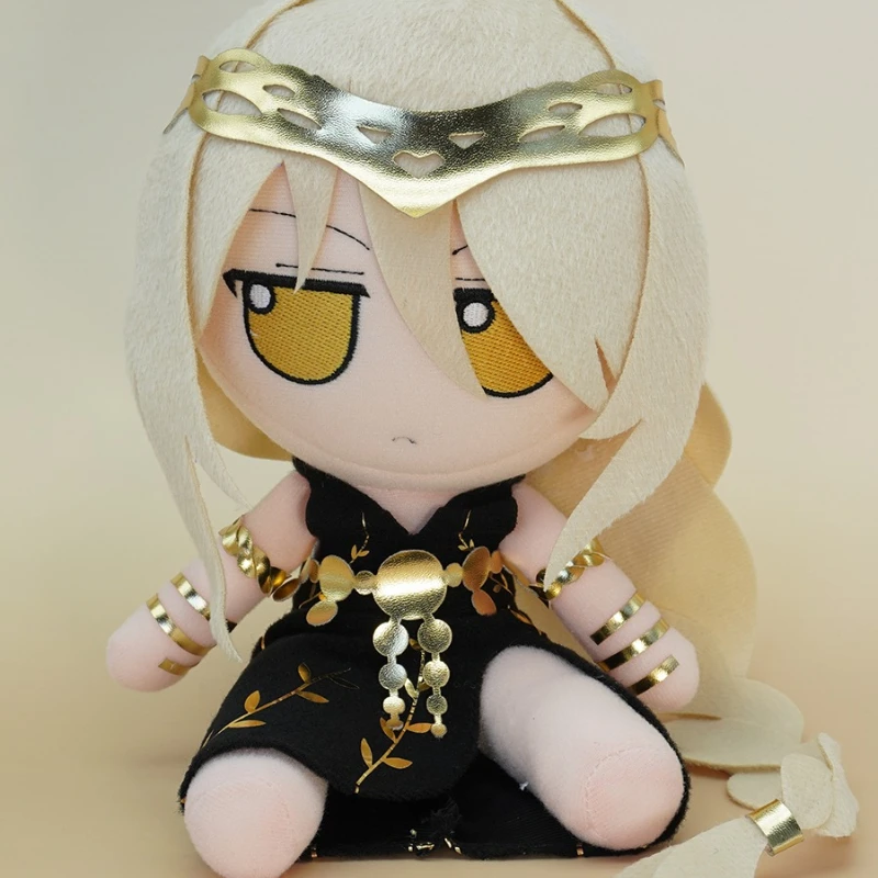 

20cm Anime Game Attributes Marika Fumo Cosplay Soft Cotton Doll Kawaii Cartoon Dress Up Sitting Plushies Toy Figures Fans Gift