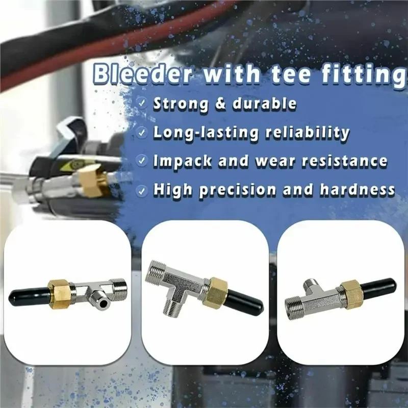 AT21-For All For Seastar 3004.6439 HF4202 Fit Compatible 2Pcs Bleeder Tee Connector Kit For Baystar Cylinder
