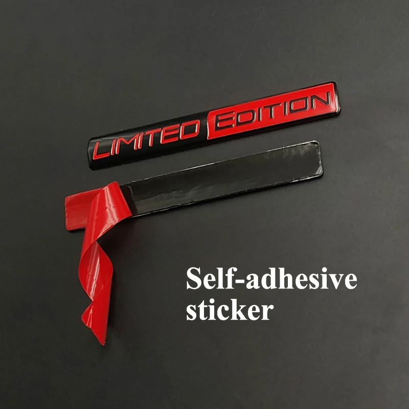3D Chrome Red Black Aluminum LIMITED EDITION Emblem Badge Car Stickers Motorcycle Decal Accessories