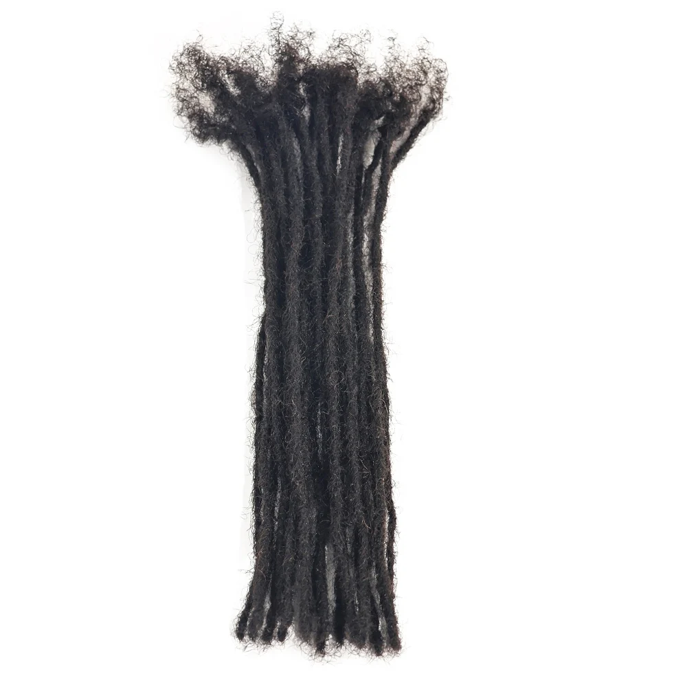 100% Virgin Human Hair Dreadlock Extensions For Crochet Braids 0.2cm Width Handmade Loc Extensions Human Hair For Men Women