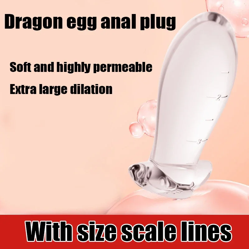 Soft Transparent TPE Butt Plug Kit - Multi Size Anal Trainer for Couples Play