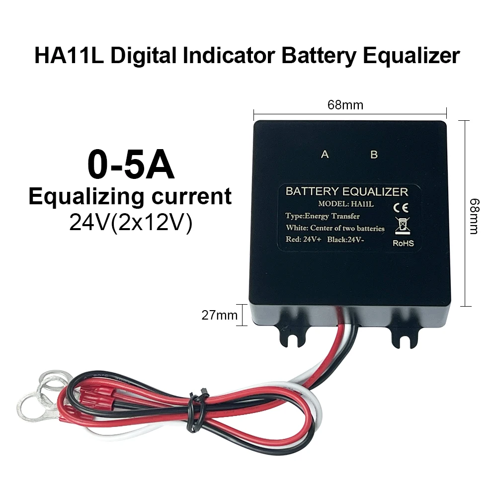 LCD Battery Equalizer Balance Charge for 24V 48V Gel Flood AGM Lead Acid Lithium Batteries