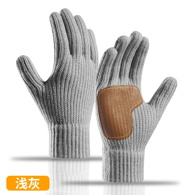 

Нескользящие зимние перчатки с сенсорным экраном, термовязаные, большого размера для мужчин и женщин, для езды на велосипеде, бега, пешего туризма, унисекс