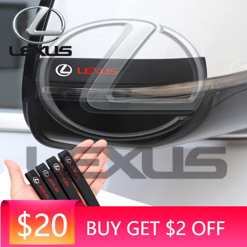 

Emblems 6Pcs Car Anticollision Rubber Strip Door Anti Scratch Stickers For Lexus RX300 IS200 IS250 ES350 Ct200h UX250h NX300h RX