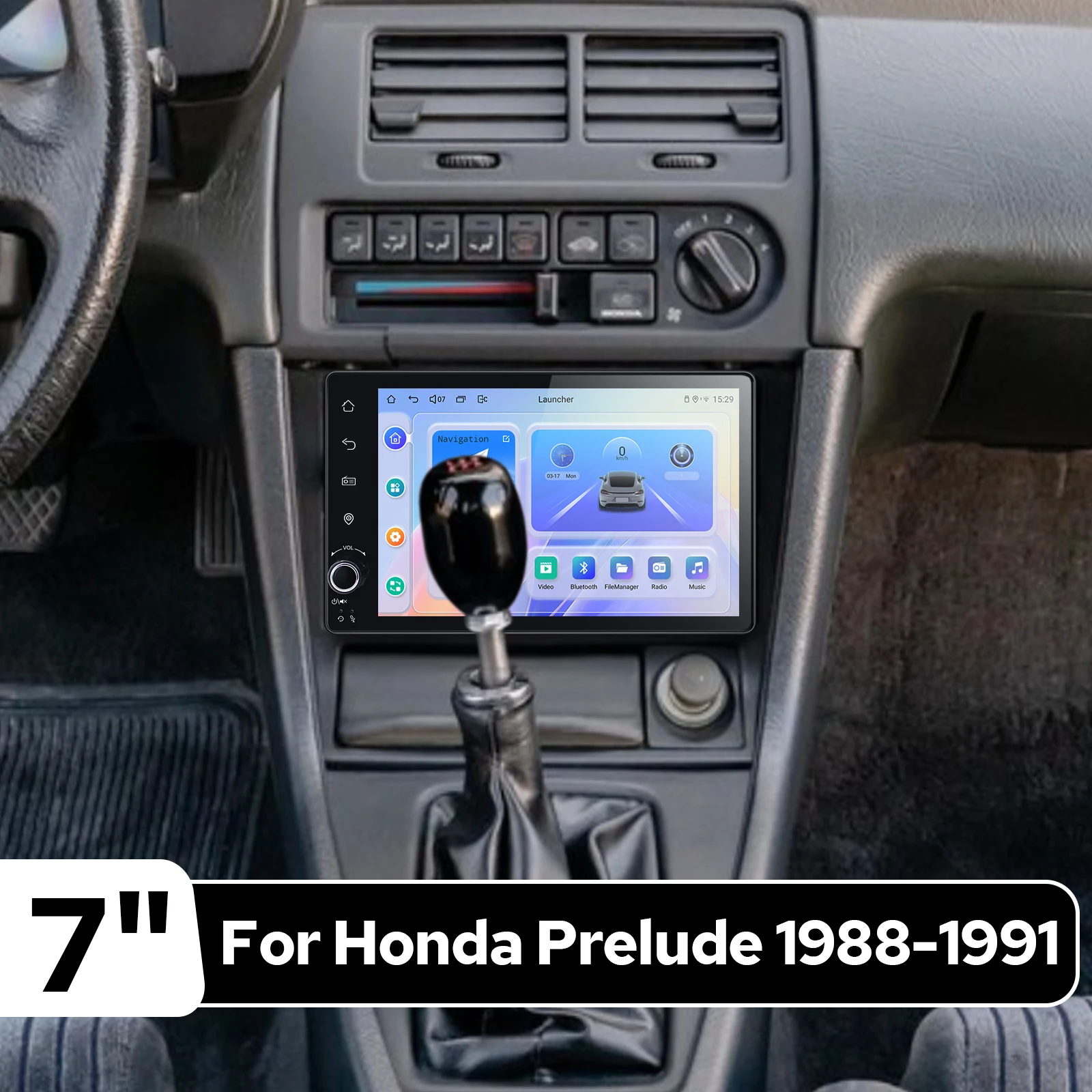 JOYING 7 Inch Car Stereo Radio for Honda Prelude 1988-1991 1280x800 Wireless CarPlay Android Auto Plug&Play Android Head Unit