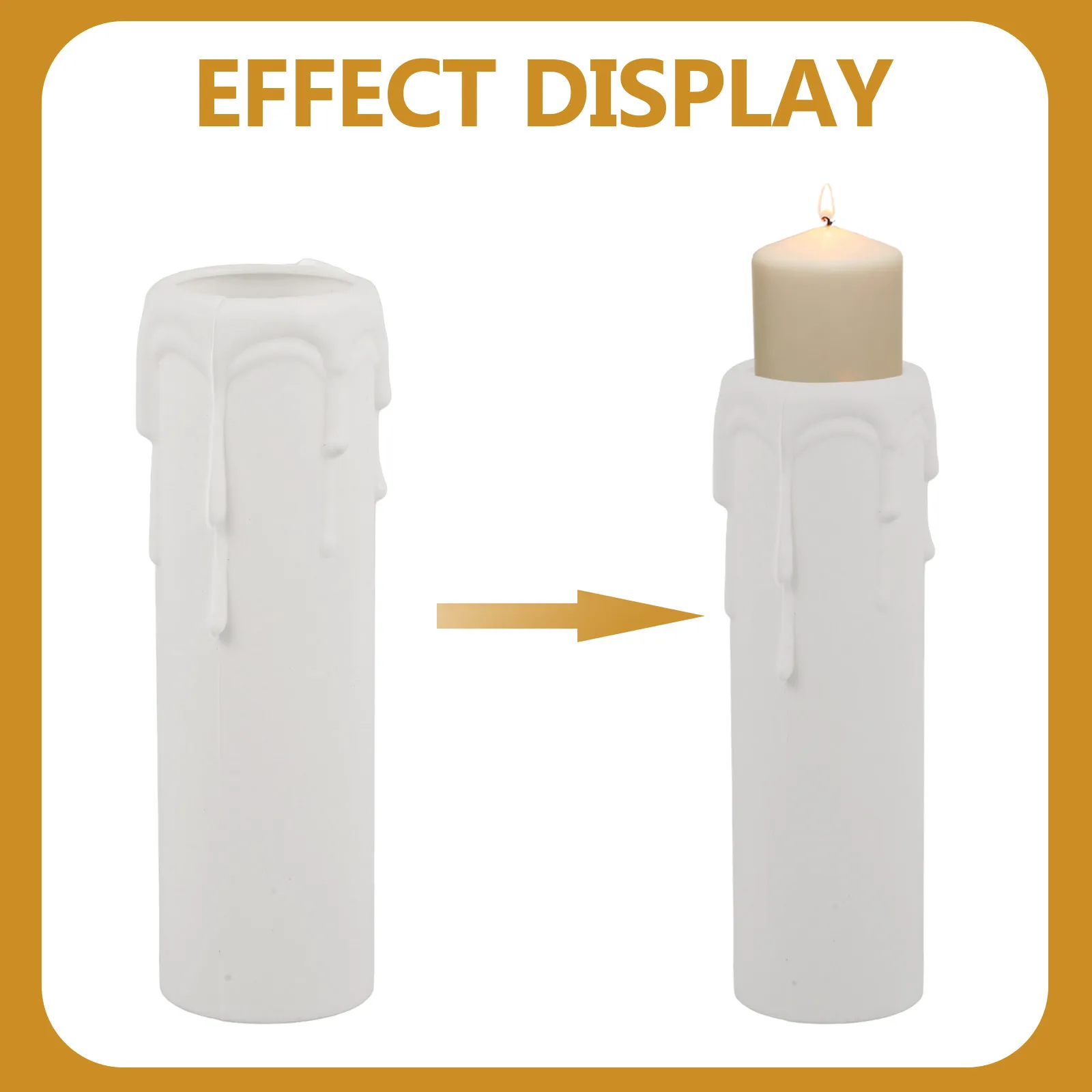 12Pcs Tear Drop Tube Covers Chandelier Socket Covers Plastic Light Fixture Accessories Replacement for Faded