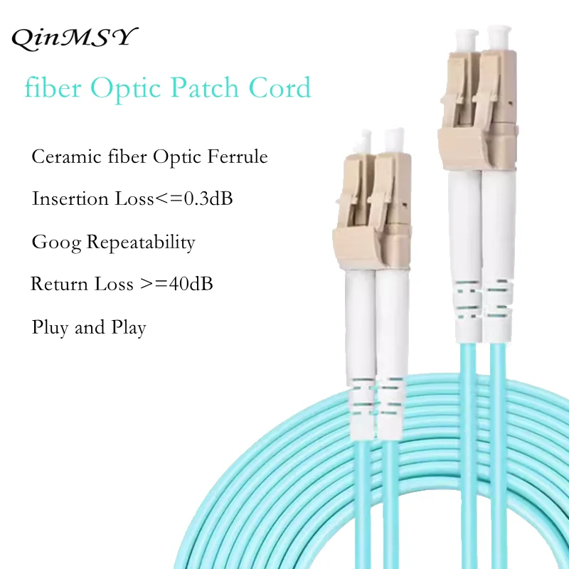 

10G OM3 Fiber Optic Patch Cord 2 Core Multimode Duplex 2.0 3.0mm SC to SC FC to FC LC to LC ST to ST Fiber Patch Jumper Cable