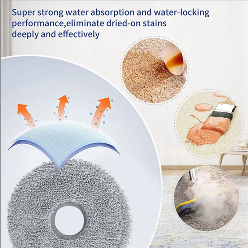 A88X 12 PCS Mop Pad For Xiaomi X20 / X20 Plus Vacuum Cleaner Accessories Mop Pads Replacement Spare