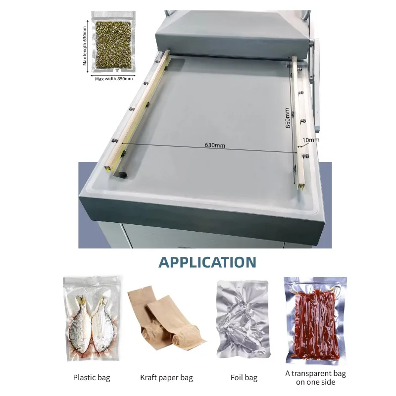 Vacuum Packing Machine Double Chamber for Meat Cheese Factory with Soft Air Function and MAP Nitrogen Flush System Customized