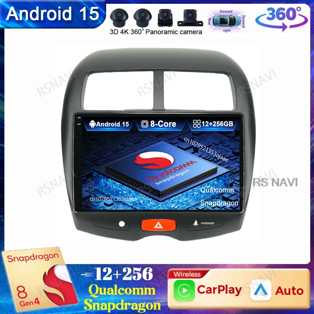 

Android 15 Car Radio For Mitsubishi ASX 1 2010 2011 2012-2016 Wireless Carplay Auto Head Unit 4G LTE Autoradio DVD DSP Qualcomm