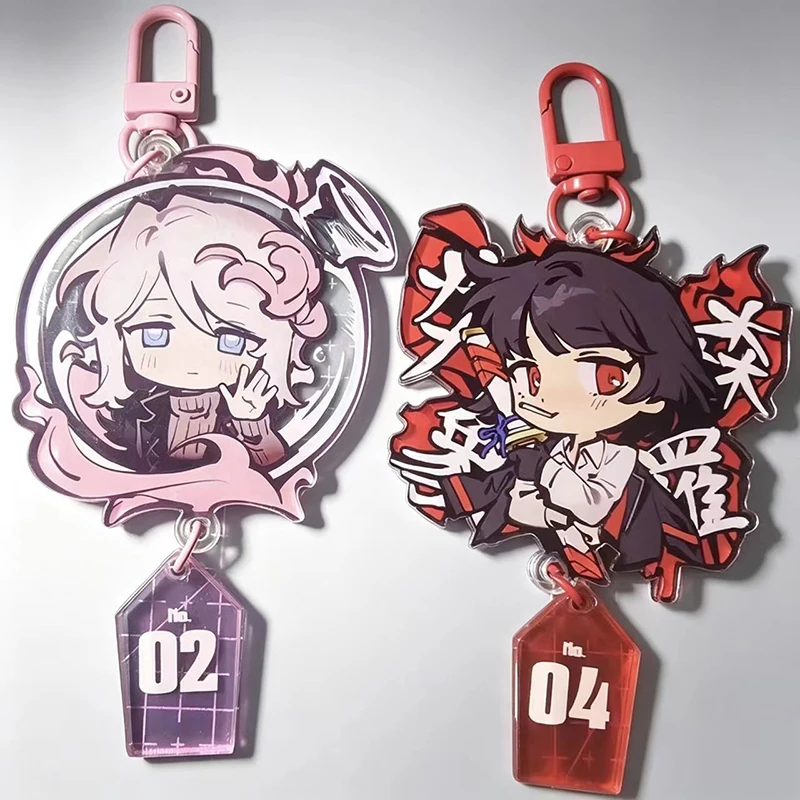 Game Limbus Company Faust Ryoshu Cosplay Keychain Kawaii Acrylic Keyring Key Chain Bag Accessory Decoration Ornament Prop