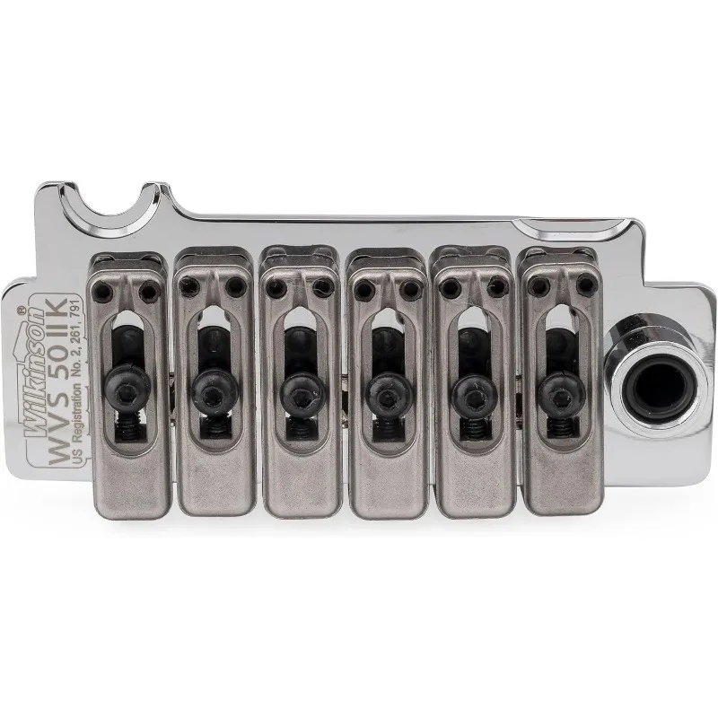 Wilkinson WVS50IIK 52.5mm (2-1/16 inch) 2-Point Tremolo Bridge with Stainless Steel Saddles for  S/t Electric Guitar, Chrome