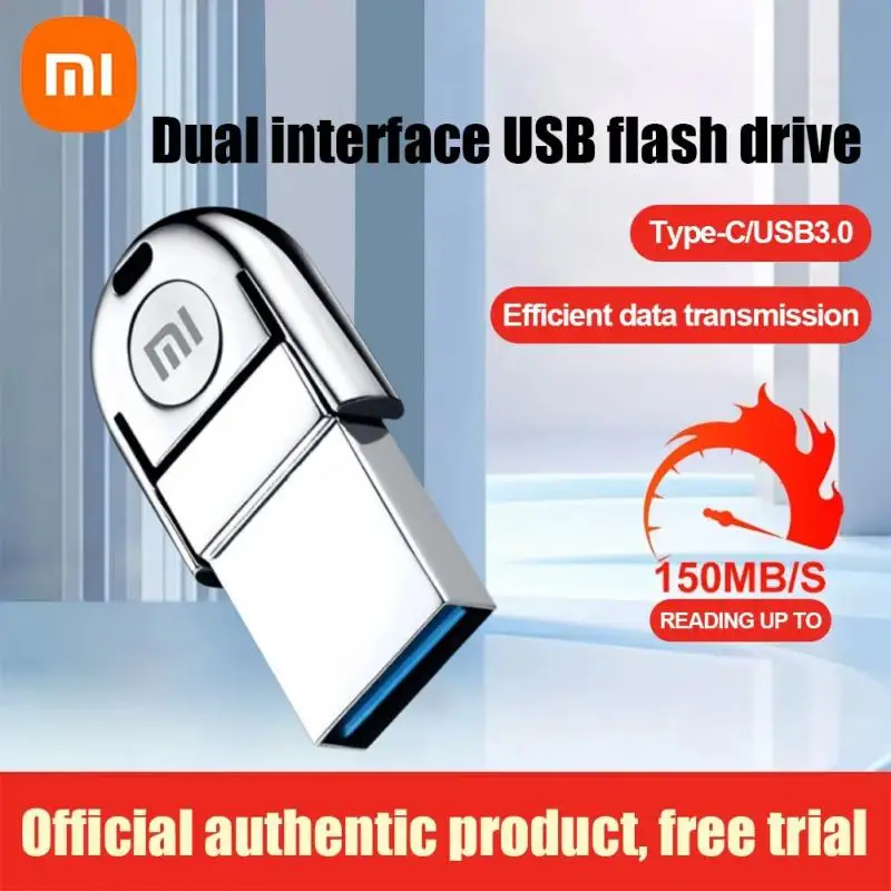 Xiaomi Metal 2TB USB Disk Flash Drive USB3.0 High Speed File Transfer 16TB 8TB Ultra-large Capacity Waterproof Memoria USB Stick