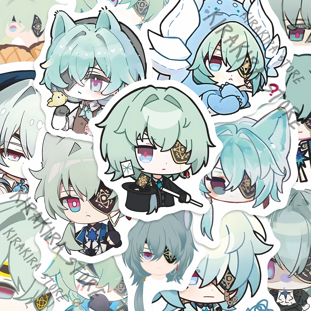 

Waterproof Stickers Q Version Cartoon Sticker Honkai: Star Rail Anaxa Anime DIY Decal Loveliness Cosplay Kawaii Ornaments 78pcs