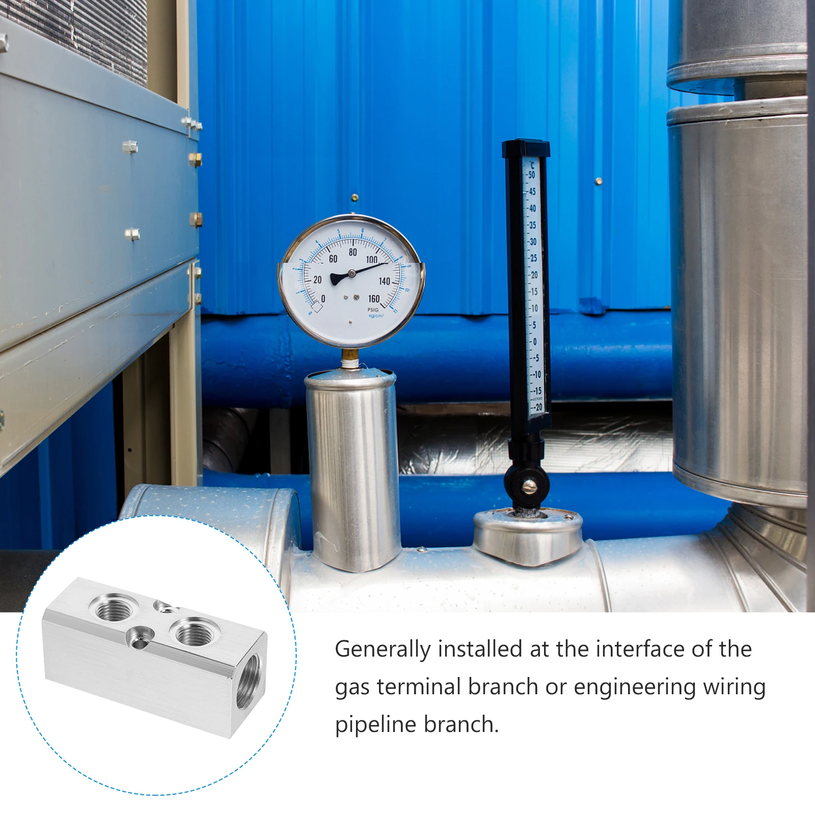 

1pc Multi Vent Air Distribution Block Stable Performance Easy Install Pneumatic Fittings Manifold Splitter Compressor