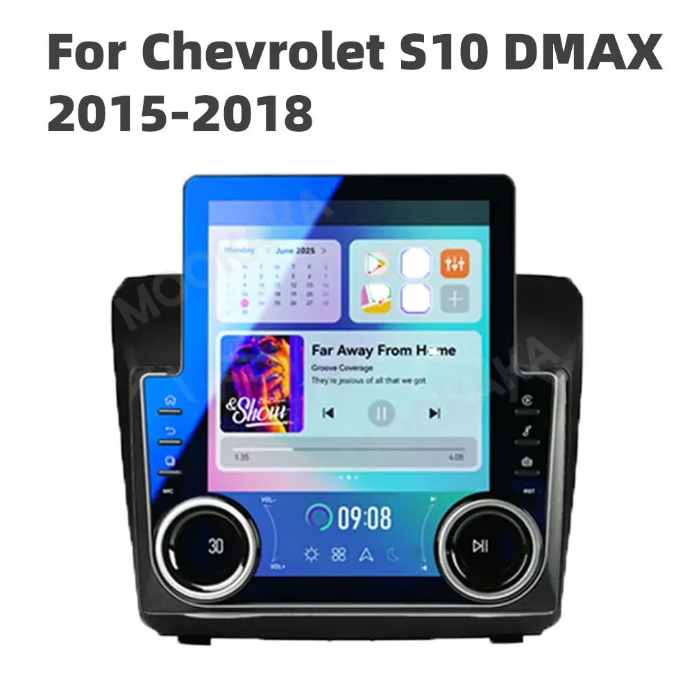 Android 13 Car Player For Chevrolet S10 DMAX 2015-2018 Carplay Auto Tesla Style Vertical Multimedia Radio GPS Stereo Head Unit