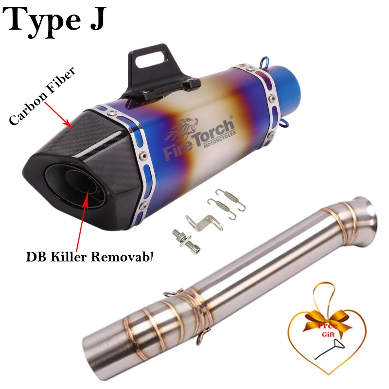 Slip On For CFMOTO 800MT 800 mt CF800-5A 2021 2022 Motorcycle Exhaust Escape Moto Middle Tube Link Pipe Carbon DB Kliier Muffler