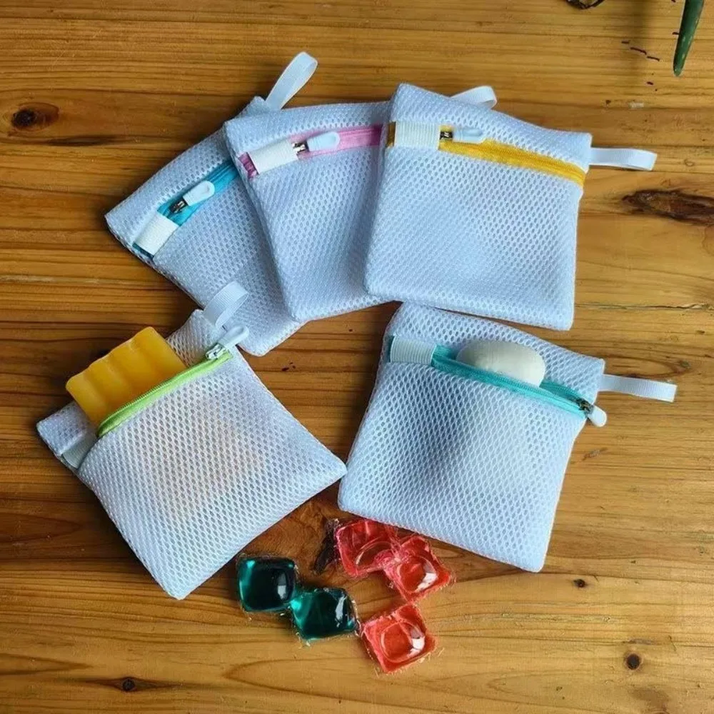 Mini Small Mesh Laundry Bag Mesh Single-Layer Scent Beads Special Bags Zipper Polyester Laundry Pods Washing Pouch view 3