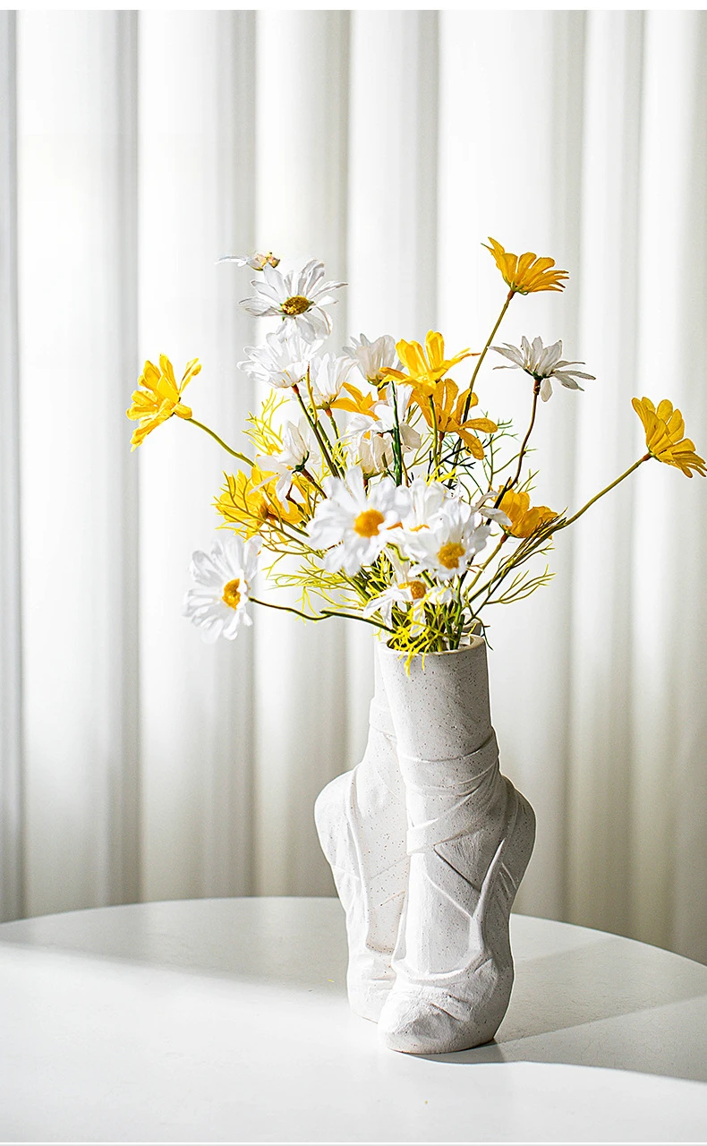Ceramic Vase Ballet Shoes Dancer Realistic Portrait Sculpture Flower Vase  Flower Arrangement Crafts Home Decoration Accessories - AliExpress, image size:790x1280