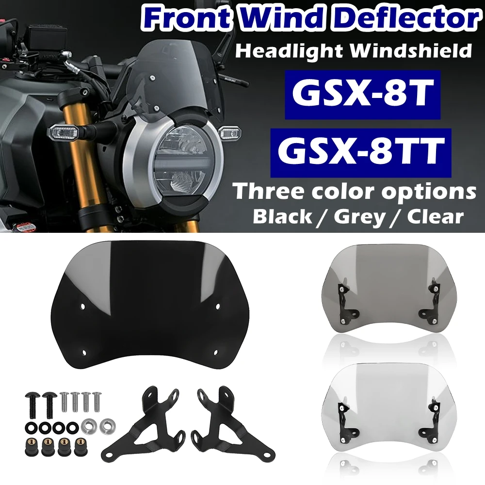 

For Suzuki GSX-8T GSX-8TT 2026 Motorcycle Headlight Windshield Wind Deflector Windscreen GSX8T GSX 8T GSX8TT GSX 8TT