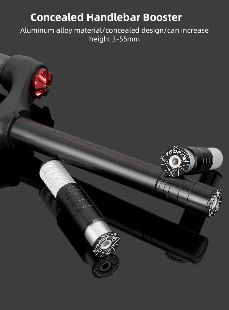 TOOPRE Höhe Spacer Riser Fahrrad Gabel Vorbau Extender Innen Fiameter 24,6-25,4mm 55mm Außendurchmesser 28,6mm für Mountain Road Bike – Detail 1