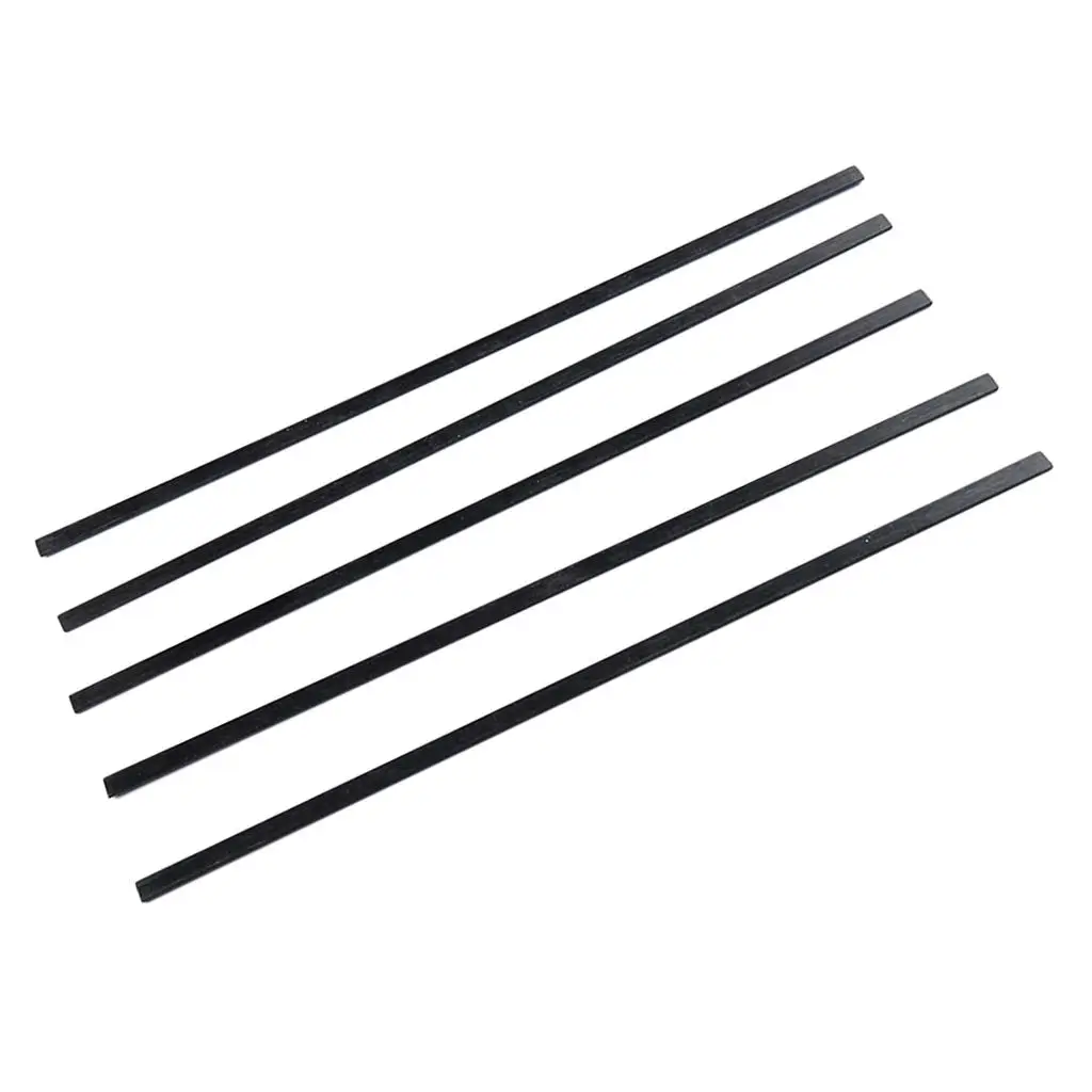 5 pezzi strisce in fibra di carbonio barre piatte accessorio fai da te per aeroplani 5mm x 1mm x 200mm accessorio per parti