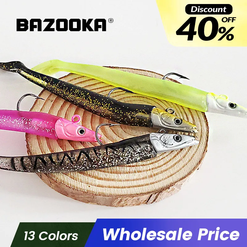 Bazooka Black Minnow Fishing Soft Lure Sinking T Tail Lead Hook pesca JIG VIB Silicone Wobbler For Pike Bass Carp Winter Baits