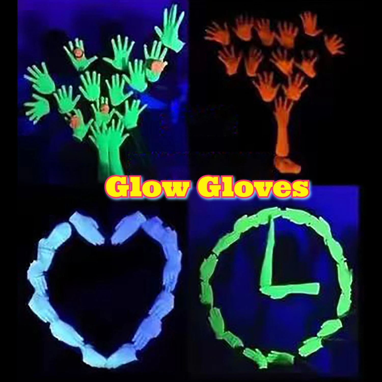 LED توهج قفازات الأداء الدعائم عرض مسرحي حفلة تضيء زي الملحقات الهذيان ارتداء الأشعة فوق البنفسجية متوهجة قفازات أداء الموسيقى #1