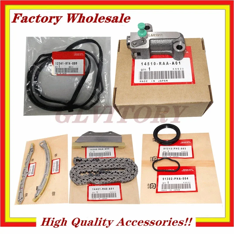 

12341-RTA-000 14401-R40-A01 14520-RAA-A01 14510-RAA-A01 New 8P for Accord Element 2003 TO 2005 KA 5MT TIMING CHAIN SET
