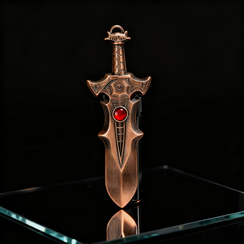 

New Butane Gas Lighter - Metal Body, Red Flame, Windproof & Inflatable, Cigarette Accessories, Small Gift for Men