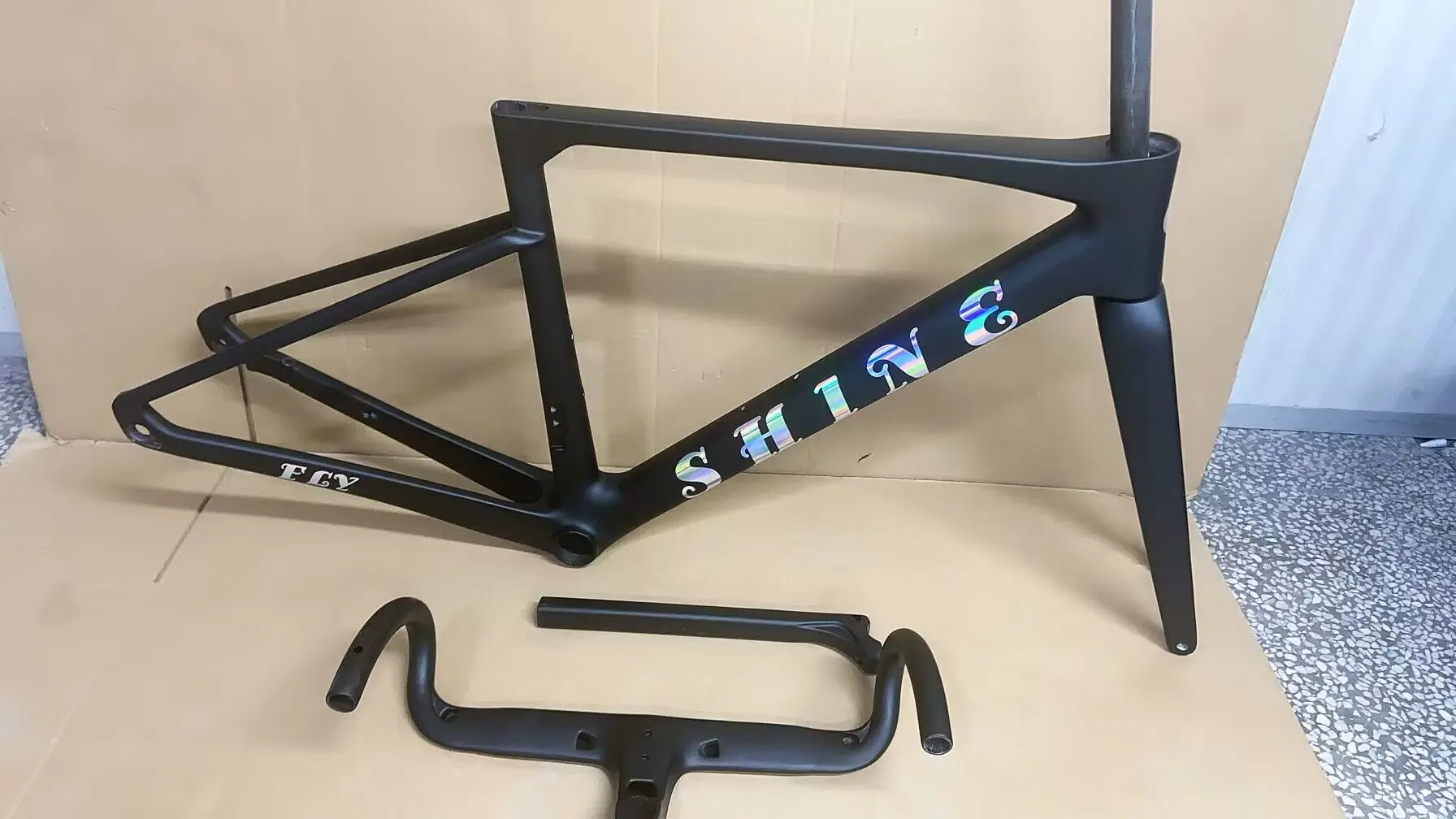 

T1100 carbon bike frameset ud matt SHINE cycling carbon frameset pf30 disc bike carbon frameset+handlebar+seatpost in stock