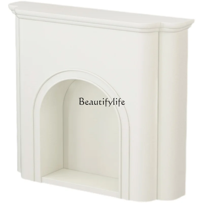 

Simple French Fireplace Curio Cabinet Arch Entrance Cabinet Storage Rack