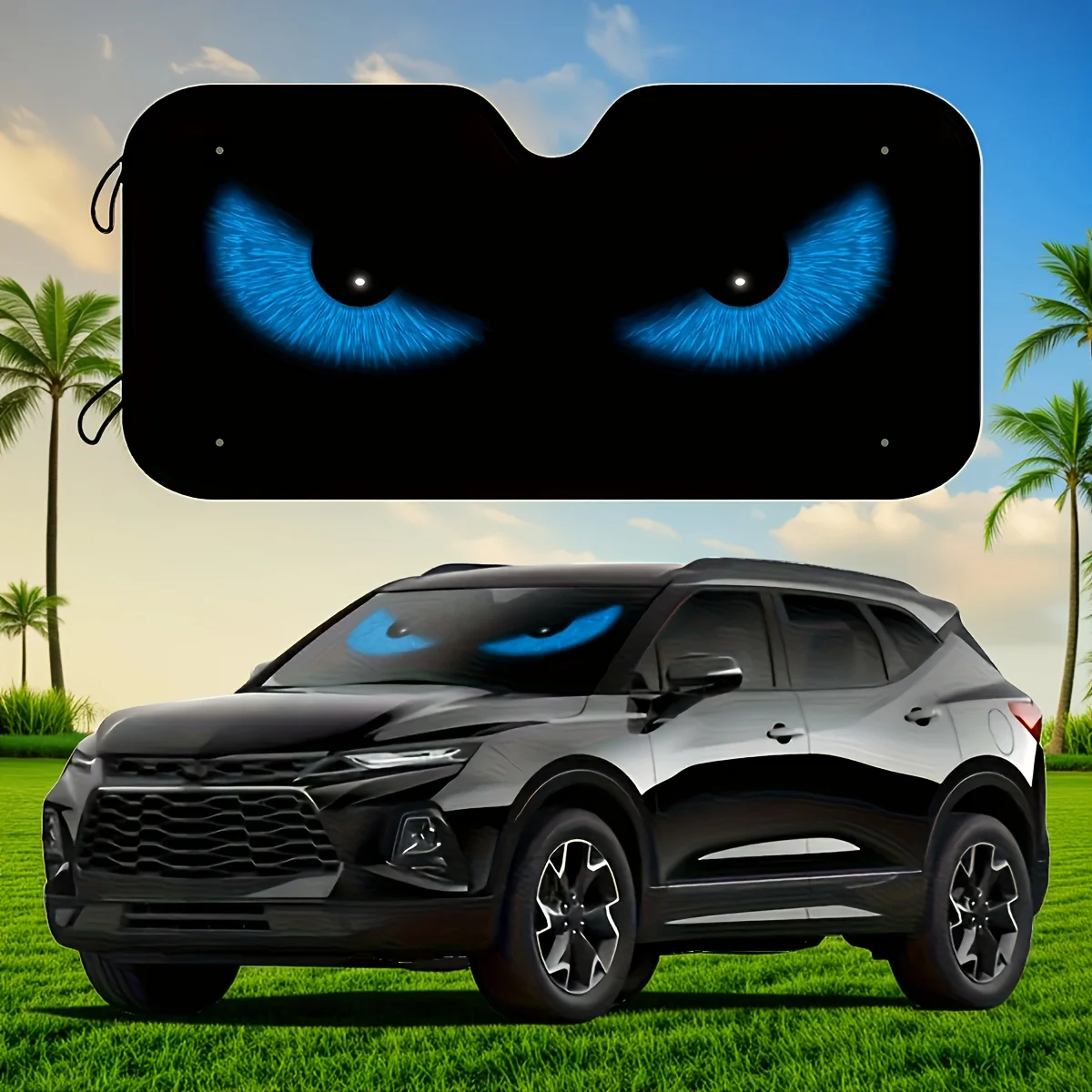 The Sharp Eyeglass Pattern on the Car Sun Visor Helps Prevent UV Rays and Lower the Interior Temperature.