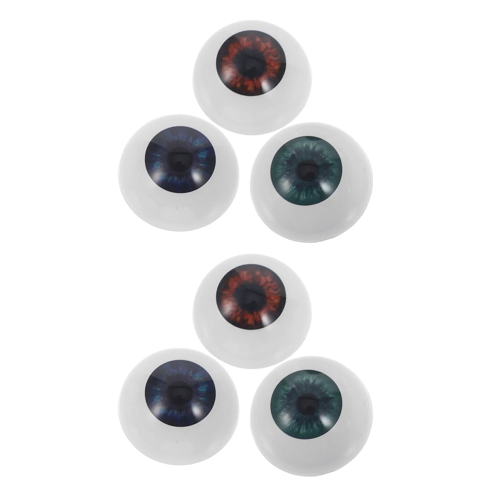 

3Pairs Acrylic Half Eyeballs Realistic Craft Eyeballs Halloween Horror Props Cosplay Mask Puppet Bear Crochet Animal Amigurumi