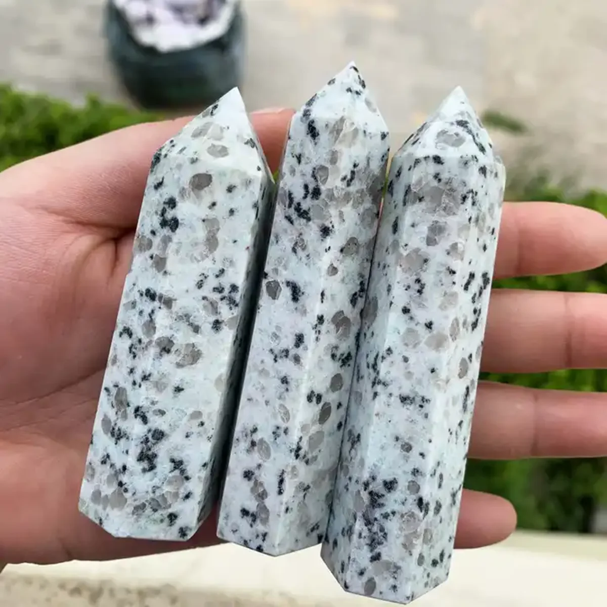 6-8cm  Crystals Healing Stone Crystal Wholesale Bulk Crystal Point Tower Kiwi Jasper Tower Point