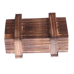 Magic Compartment Wooden Puzzle Box With Secret Drawer Brain Teaser Kids Gift