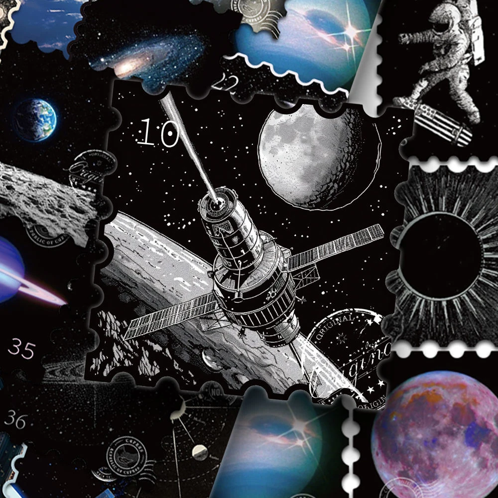 10/30/50pcs Mysterious Universe Galaxy Planets Stickers Cool Cartoon Sticker Skateboard Phone Laptop Retro Stamp Graffiti Decals