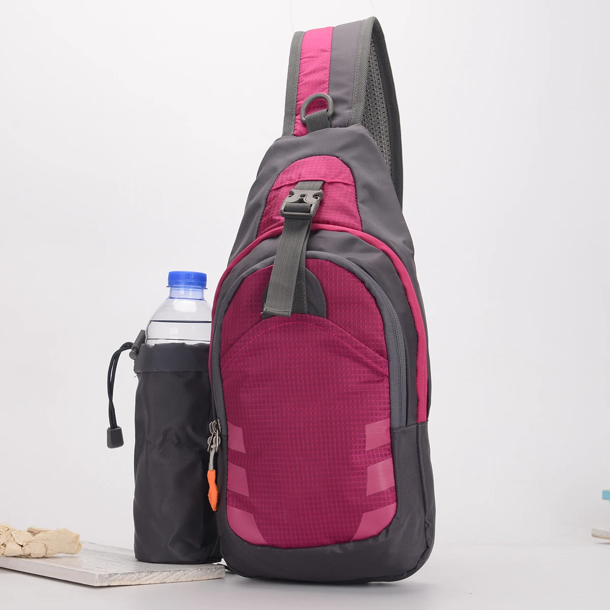 

Sling Shoulder Pack Hiking Travel Water Bottle Holder Sports Sports Bag Adjustable Strap Cross Body Bag Durable