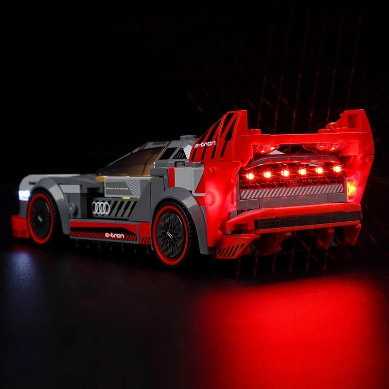 مجموعة إضاءة LED بدون نموذج مناسبة لسيارة سباق LEGO Audi S1 E Tron Quattro Race 76921 (باستثناء مكعبات البناء)