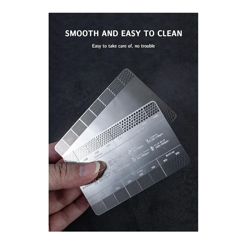 N99R Coffee Powder Grinding Thickness Reference Comparison Card Grinder Grinding Powder Thickness Comparison Scale