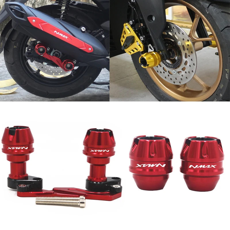 For YAMAHA NMAX155 NMAX125 NMAX 2020-2025 Motorcycle Exhaust Pipe Falling Protection Anti Drop Front Axle Fork Wheel  Protector