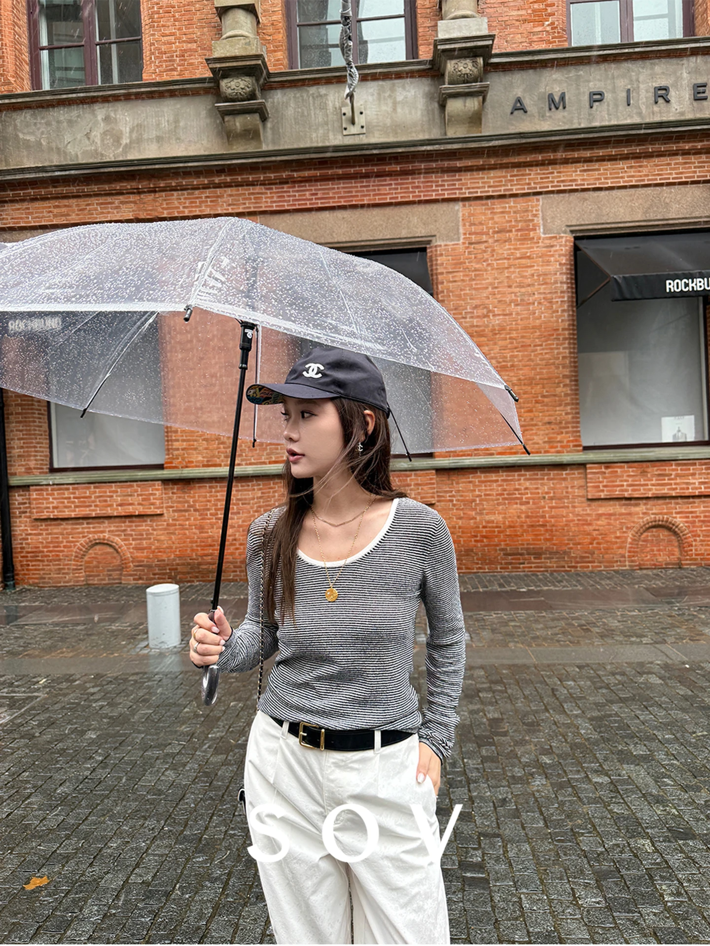 

Женский свитер SOV Miu из высококачественной хлопковой пряжи, вязаный, в полоску, с длинными рукавами, круглым вырезом, приталенный, для повседневной носки и офиса