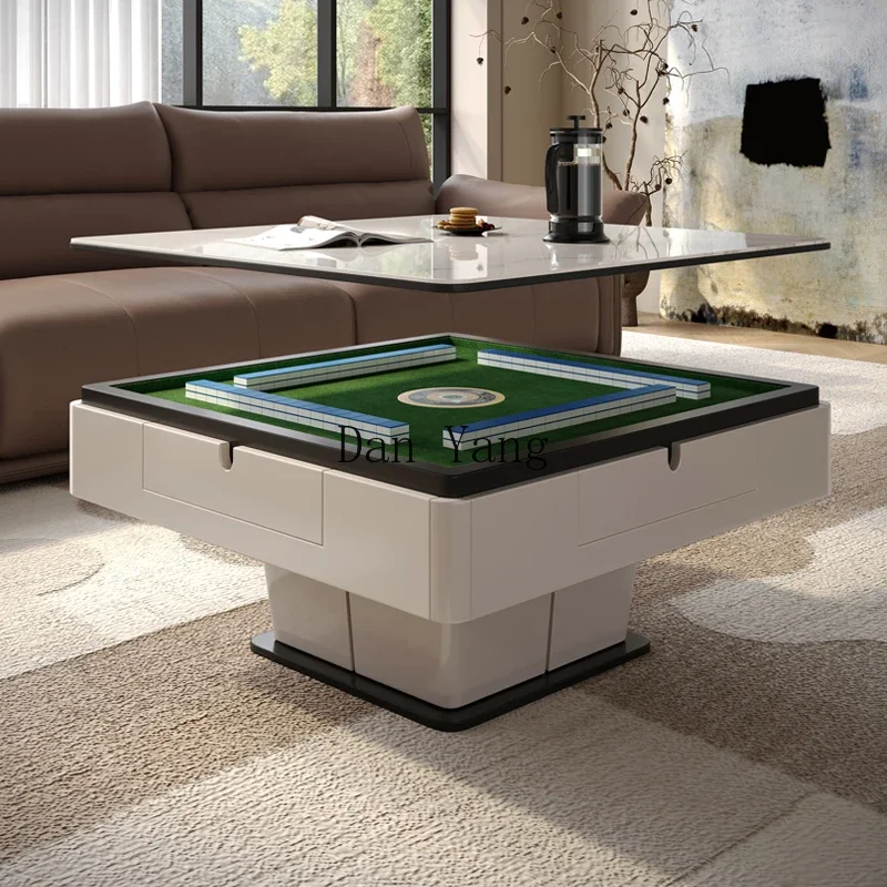 YJ rock slab lifting mahjong table medieval simple fully automatic multi-functional coffee table mahjong machine dining table