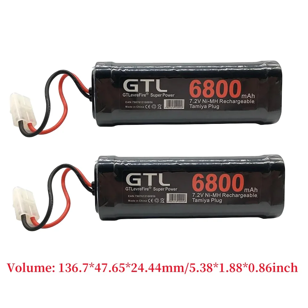 Batteria 7.2 V 6800mAh ni-mh SC e caricabatterie 7.2 v per RC Toys Tank Car Airplane Helicopter con connettori Tamiya batteria 7.2 v