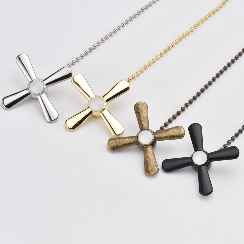 مروحة السقف لمبة تمديد سلسلة مطرز الكرة تمديد سلسلة معدنية اضافية طويلة سحب داخلي الحبل موسع لتركيبات الإضاءة